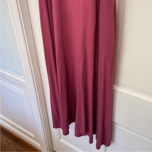 Women's Long Deep Pink Maxi Dress Pockets Size XS Fits XS to Medium - Picture 8 of 10